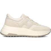 Beige Suède Lage Sneakers Hogan , Beige , Dames