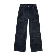 Zwarte Jeans voor Mannen Diesel , Black , Heren