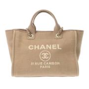 Pre-owned Canvas chanel-bags Chanel Vintage , Beige , Dames