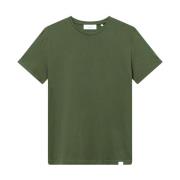 Tijdloos crew neck t-shirt Nørregaard editie Les Deux , Green , Heren