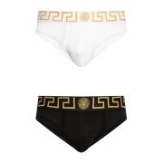 Twee-pack slips Versace , Black , Heren