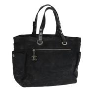 Pre-owned Coated canvas totes Chanel Vintage , Black , Dames