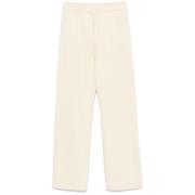 Elastische taille geborduurde logo broek Autry , Beige , Dames