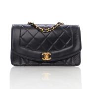 Pre-owned Leather chanel-bags Chanel Vintage , Black , Dames