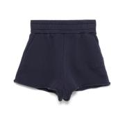 Blauwe Elastische Taille Shorts Autry , Blue , Dames