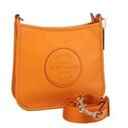 Pre-owned Leather shoulder-bags Coach Pre-owned , Orange , Dames