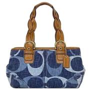 Pre-owned Canvas shoulder-bags Coach Pre-owned , Blue , Dames