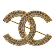 Pre-owned Fabric chanel-jewelry Chanel Vintage , Yellow , Dames