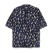 Logo Print Camp Kraag Shirt Jacquemus , Blue , Heren