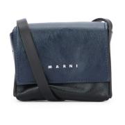 Stijlvolle Leren Tas voor Dagelijks Gebruik Marni , Blue , Heren