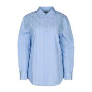 Klassieke Katoenen Overhemd Regular Fit Calvin Klein , Blue , Dames