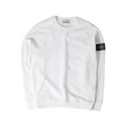 Witte Sweatshirt met Rozenbadge Stone Island , White , Heren