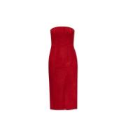 Leren jurk Alexander McQueen , Red , Dames