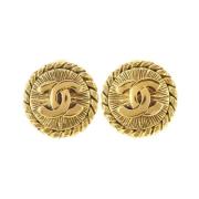 Pre-owned Fabric chanel-jewelry Chanel Vintage , Yellow , Dames