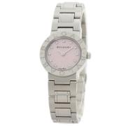 Pre-owned Stainless Steel watches Bvlgari Vintage , Pink , Dames