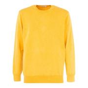 Heren Cashmere Patch Pullover Sweater Cashmere Company , Yellow , Here...