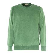 Heren Cashmere Patch Pullover Sweater Cashmere Company , Green , Heren