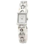 Pre-owned Stainless Steel watches Gucci Vintage , White , Dames