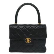 Pre-owned Leather handbags Chanel Vintage , Black , Dames