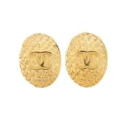 Pre-owned Fabric chanel-jewelry Chanel Vintage , Yellow , Dames