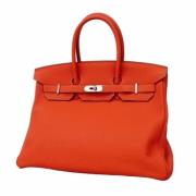 Pre-owned Leather handbags Hermès Vintage , Red , Dames