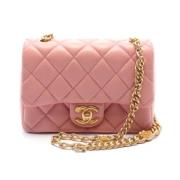 Pre-owned Leather crossbody-bags Chanel Vintage , Pink , Dames