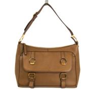 Pre-owned Leather shoulder-bags Bvlgari Vintage , Beige , Dames