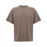 Taupe Bruin T-shirt met Ronde Hals Rick Owens , Gray , Heren