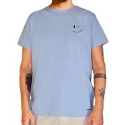 Smiley X Logo T-shirt Clean Cut , Blue , Heren