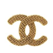 Pre-owned Metal brooches Chanel Vintage , Yellow , Dames