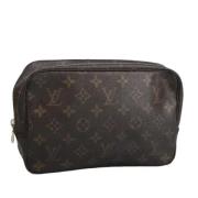 Pre-owned Canvas clutches Louis Vuitton Vintage , Brown , Dames