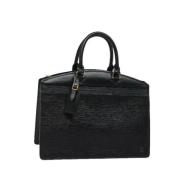 Pre-owned Leather handbags Louis Vuitton Vintage , Black , Dames