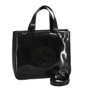 Pre-owned Leather handbags Gucci Vintage , Black , Dames