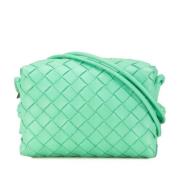 Pre-owned Leather shoulder-bags Bottega Veneta Vintage , Green , Dames