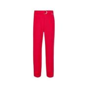 Rode Linnen Broek met Riem Liu Jo , Red , Dames