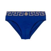 Blauwe zee kleding met Greca-details Versace , Blue , Heren