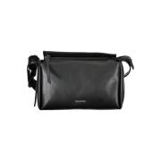 Zwarte Polyester Schoudertas met Logo Calvin Klein , Black , Dames