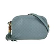 Pre-owned Leather crossbody-bags Gucci Vintage , Blue , Dames