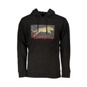 Zwarte katoenen sweatshirt voor mannen Cavalli Class , Black , Heren