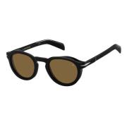 Zwarte Acetaat Zonnebril UV-bescherming Eyewear by David Beckham , Bla...