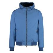 Nylon Bomberjack met ganzendons Moorer , Blue , Heren