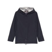 Navy Blue Waterdichte Hoodie Herno , Blue , Dames