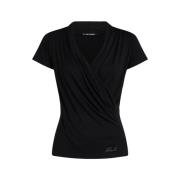 V-hals T-shirt Karl Lagerfeld , Black , Dames