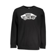 Eenvoudig zwart katoenen sweatshirt met logoprint Vans , Black , Heren