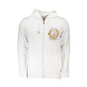 Stijlvolle Heren Katoenen Hoodie Cavalli Class , White , Heren