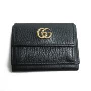 Pre-owned Leather wallets Gucci Vintage , Black , Dames