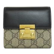 Pre-owned Leather wallets Gucci Vintage , Black , Dames