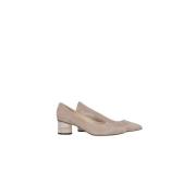 Ronde Hak Suède Pumps Brunate , Gray , Dames