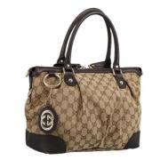 Pre-owned Canvas gucci-bags Gucci Vintage , Beige , Dames