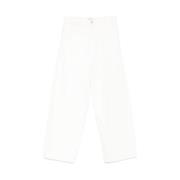 Witte Knoopsluiting Jeans Klassieke Stijl Haikure , White , Dames